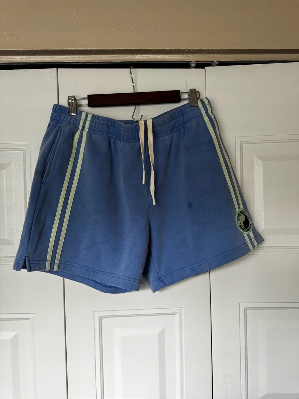 Casual Blue Athletic Drawstring Men's Shorts